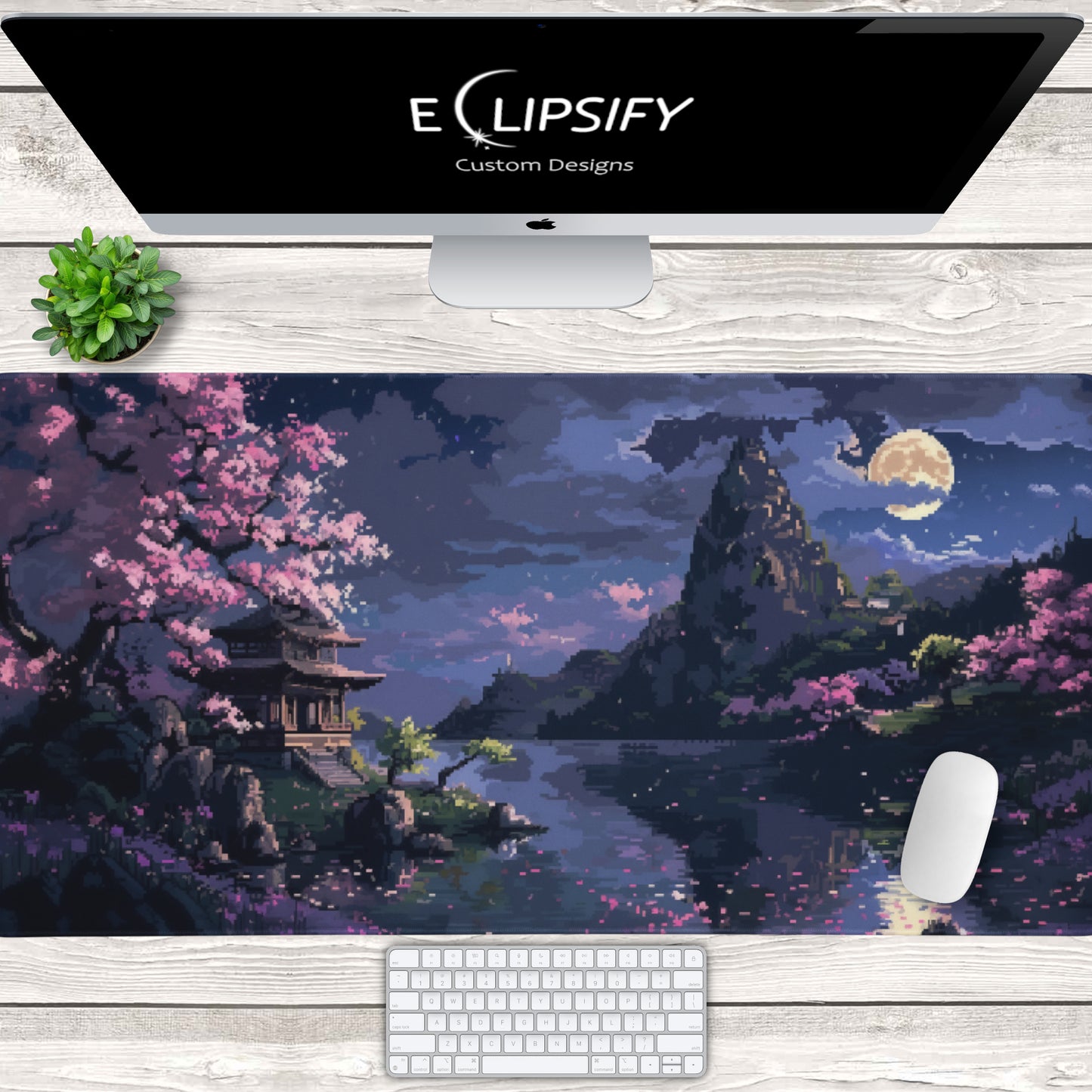 Byte Blossom: Pixel Art Mouse Pad