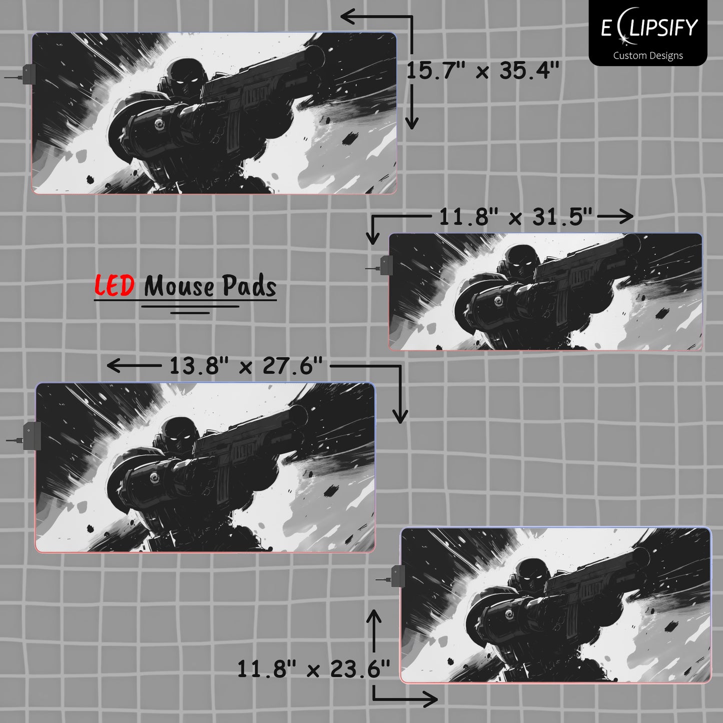 Galactic Marine : Space Soldier Gaming Mouse Pad