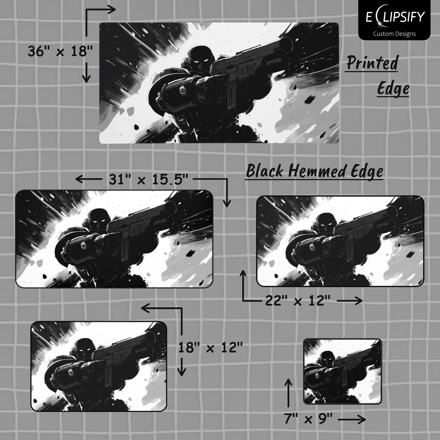 Galactic Marine : Space Soldier Gaming Mouse Pad