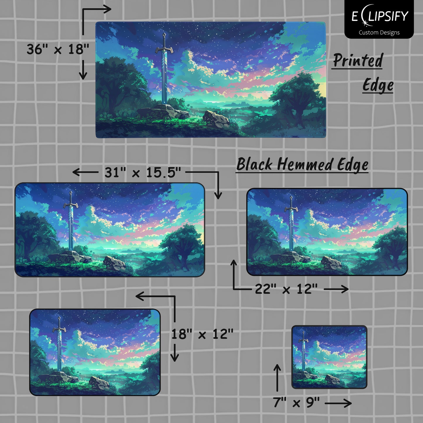 Excalibur: Mythical Sword Gaming Mouse Pad