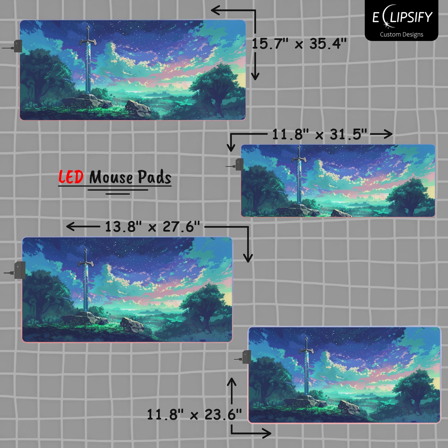 Excalibur: Mythical Sword Gaming Mouse Pad