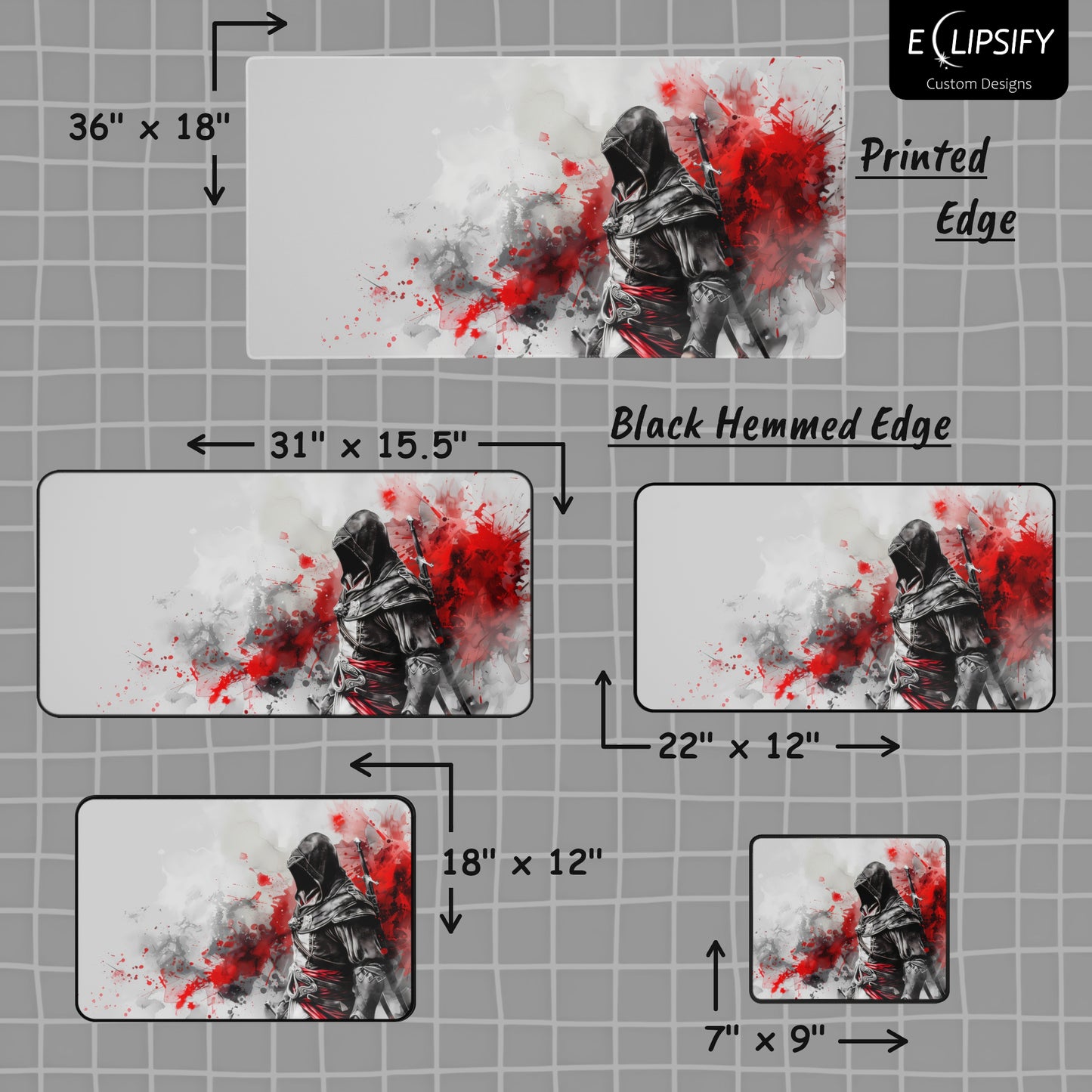 Red Blade: Assassin Gaming Mouse Pad