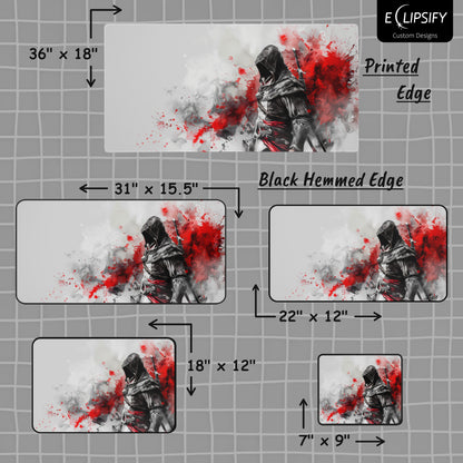Red Blade: Assassin Gaming Mouse Pad
