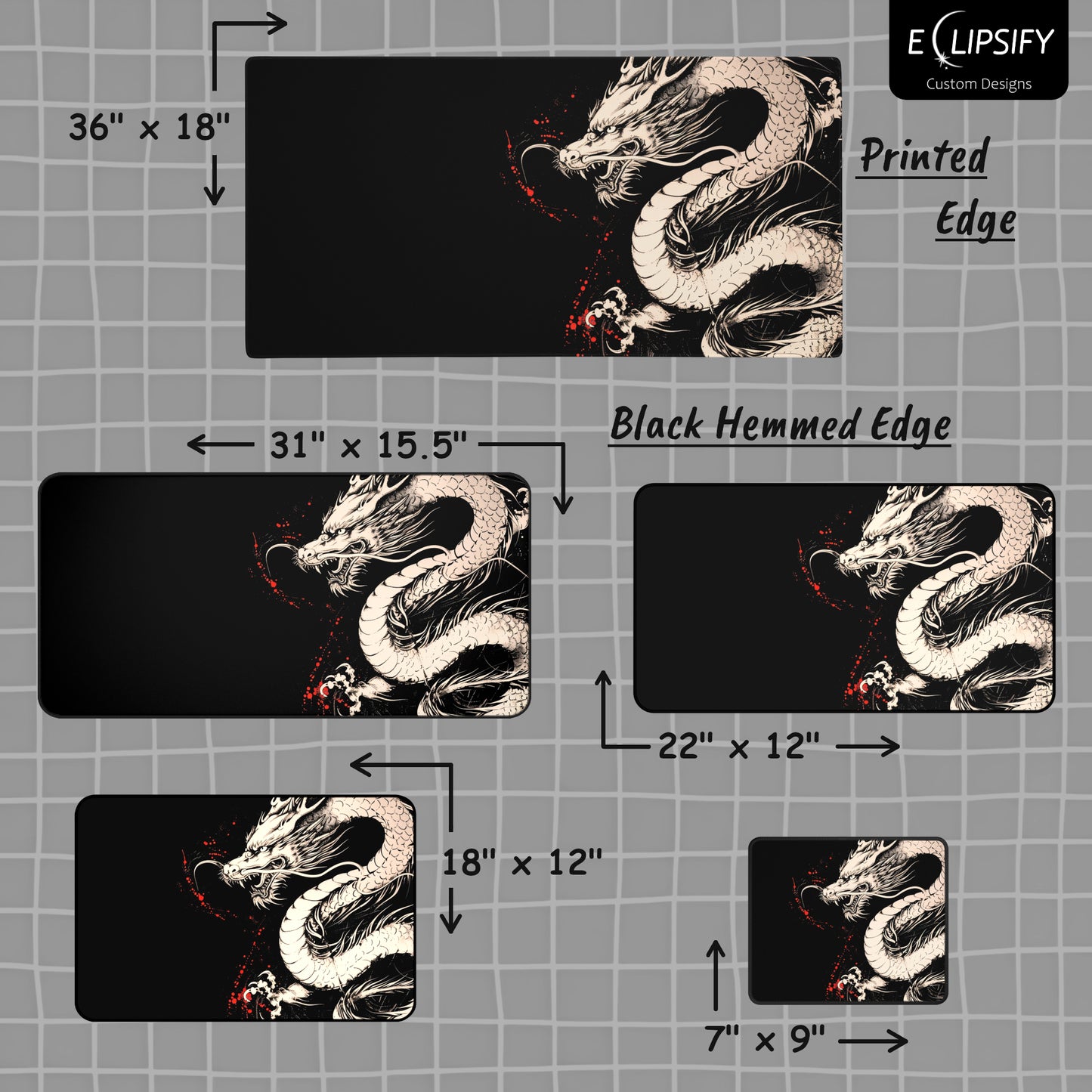 Eternal Scales: Oriental Dragon Gaming Mouse Pad