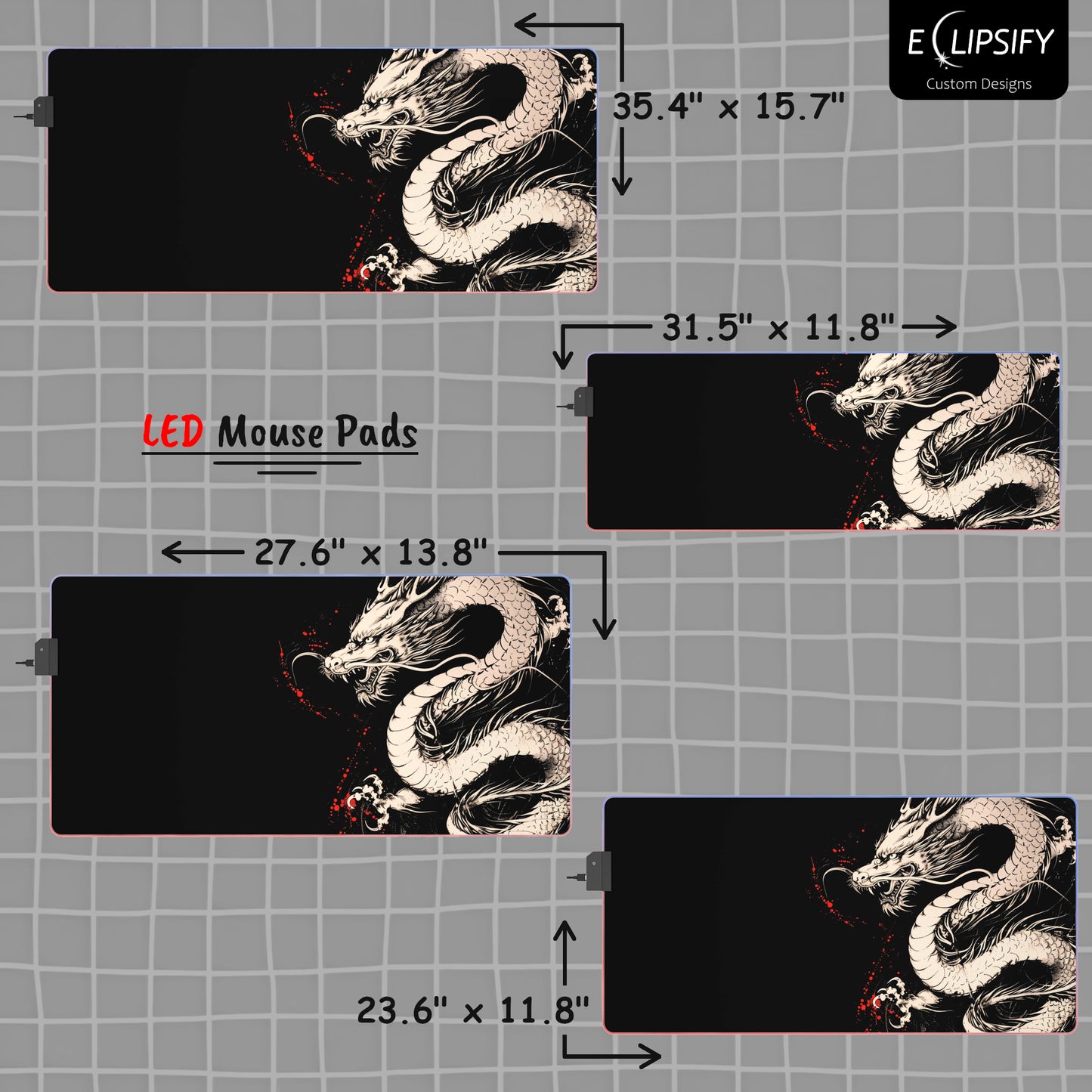 Eternal Scales: Oriental Dragon Gaming Mouse Pad