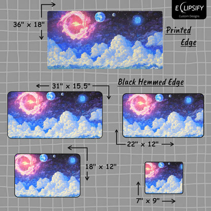 Beyond The Stars: Pixel Art Galaxy Gaming Mouse Pad