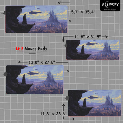 Space Wars: Pixel Art Mouse Pad