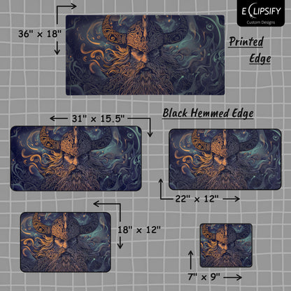 Nordic Warrior: Viking Gaming Mouse Pad