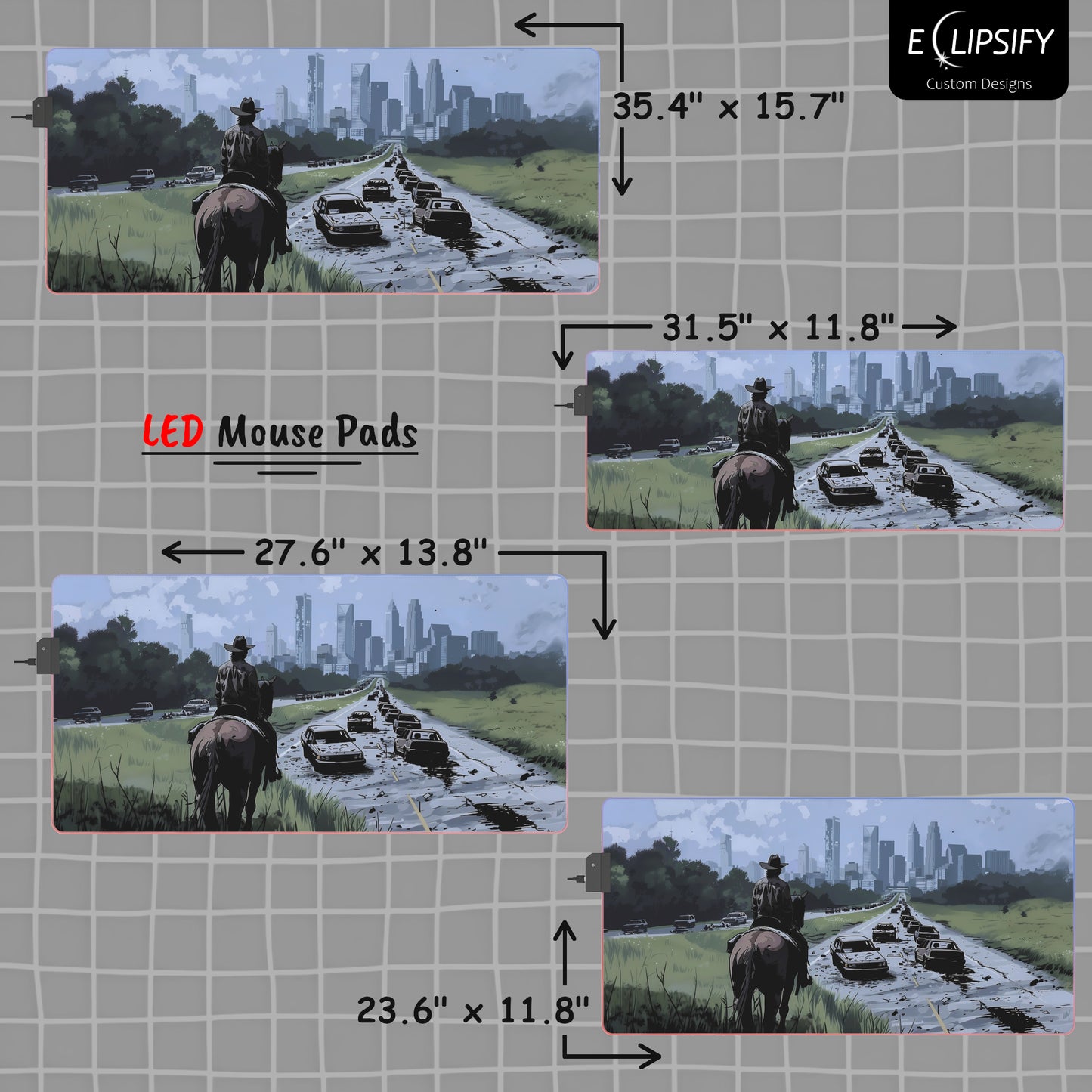 Atlanta: Zombie Sheriff Gaming Mouse Pad
