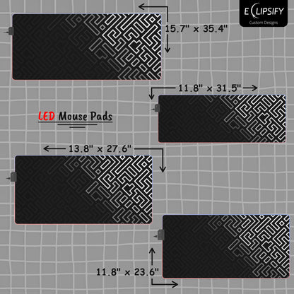 Minimalist Matrix: Black and White Abstract Pattern Mouse Pad