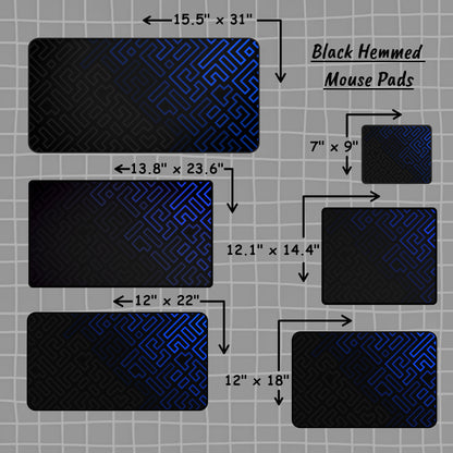 Minimalist Matrix: Blue Abstract Pattern Mouse Pad