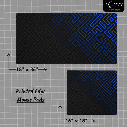 Minimalist Matrix: Blue Abstract Pattern Mouse Pad