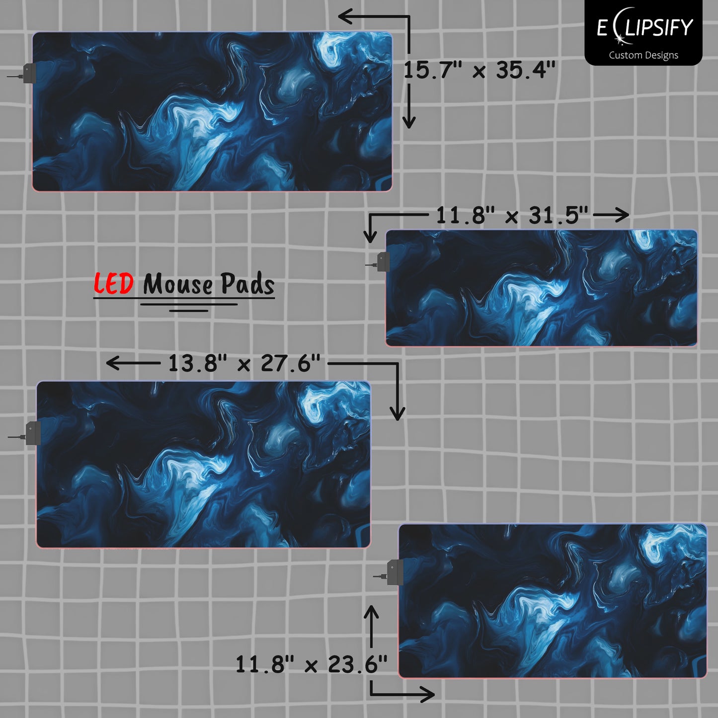 Mystic Mirage: Blue Marble Minimalist Mouse Pad