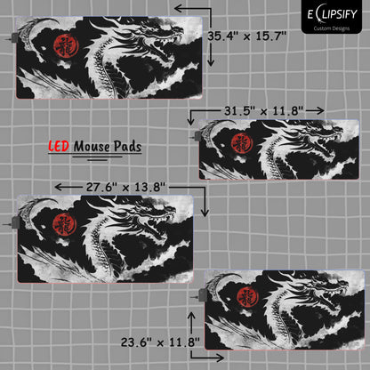 Inked Beast: Dragon Gaming Mouse Pad