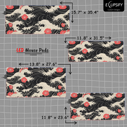 Red Poppy: Great Wave Mouse Pad