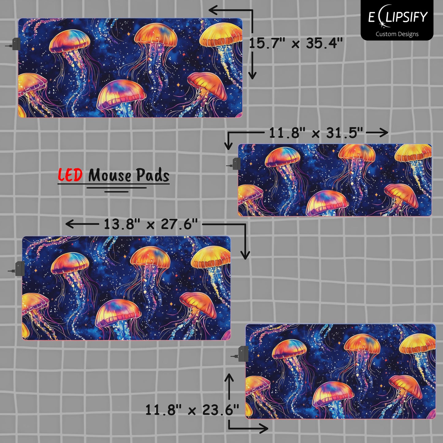 Jelly Drift: Jelly Fish Mouse Pad