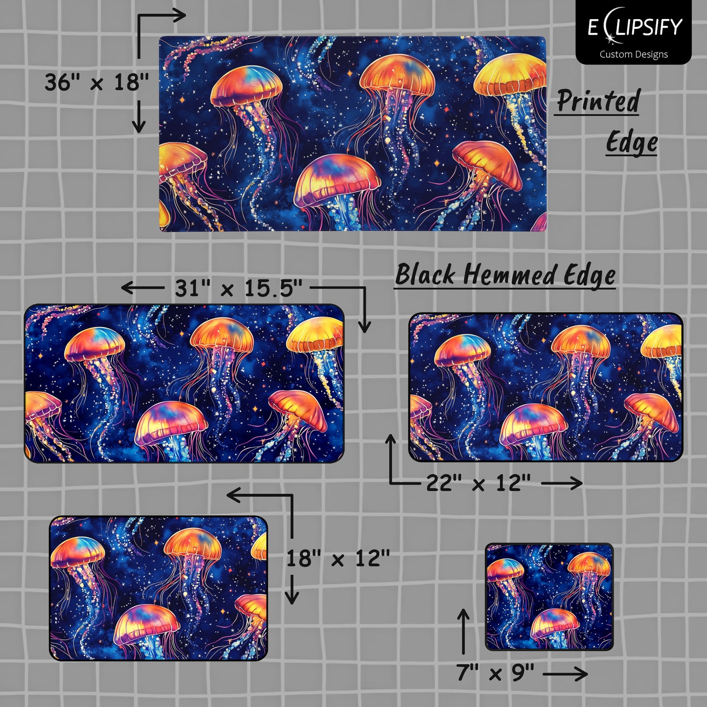 Jelly Drift: Jelly Fish Mouse Pad