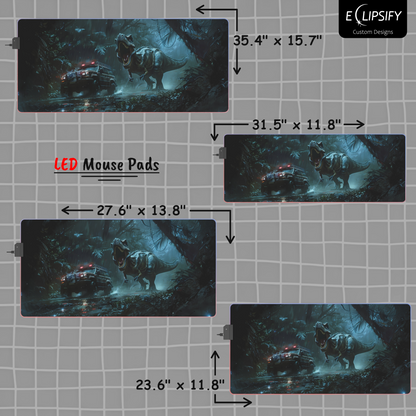 Dino Danger: Jurassic Gaming Mouse Pad