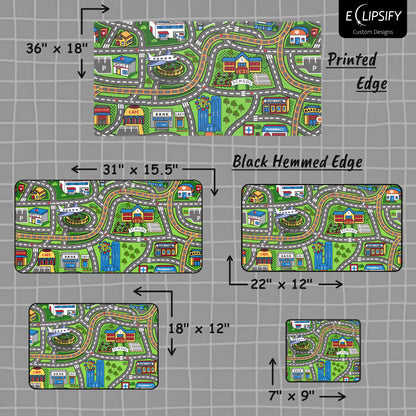 Childhood Memories: Kids Toy Road Playmat Mouse Pad