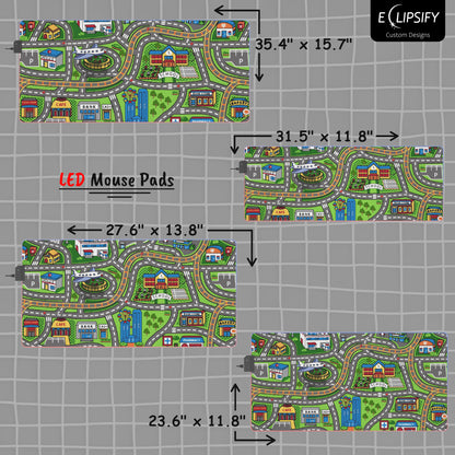 Childhood Memories: Kids Toy Road Playmat Mouse Pad