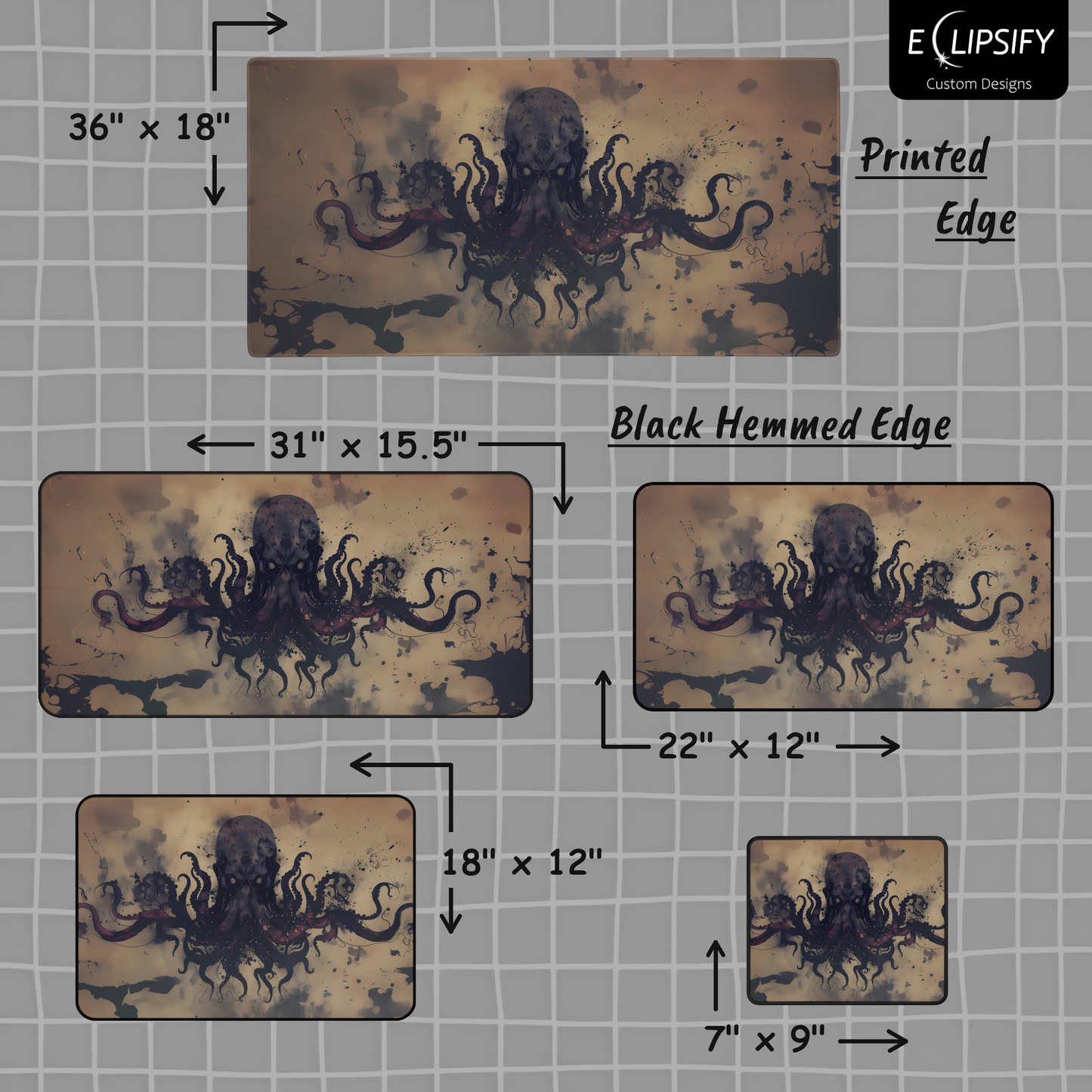 Monster of the Deep: Kraken Gaming Mouse Pad