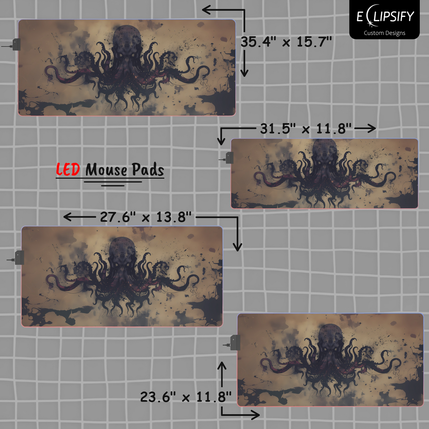 Monster of the Deep: Kraken Gaming Mouse Pad
