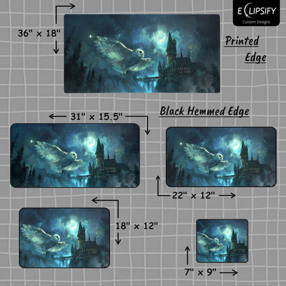 Owls Watch: Wizard Castle Gaming Mouse Pad