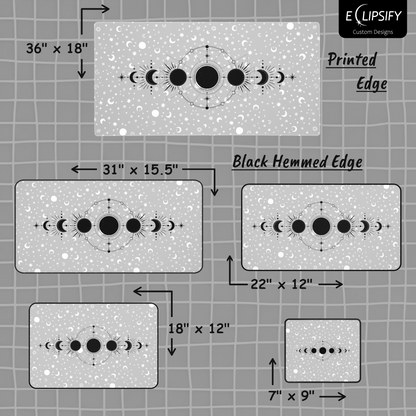 Celestial Stages: Moon White Mouse Pad