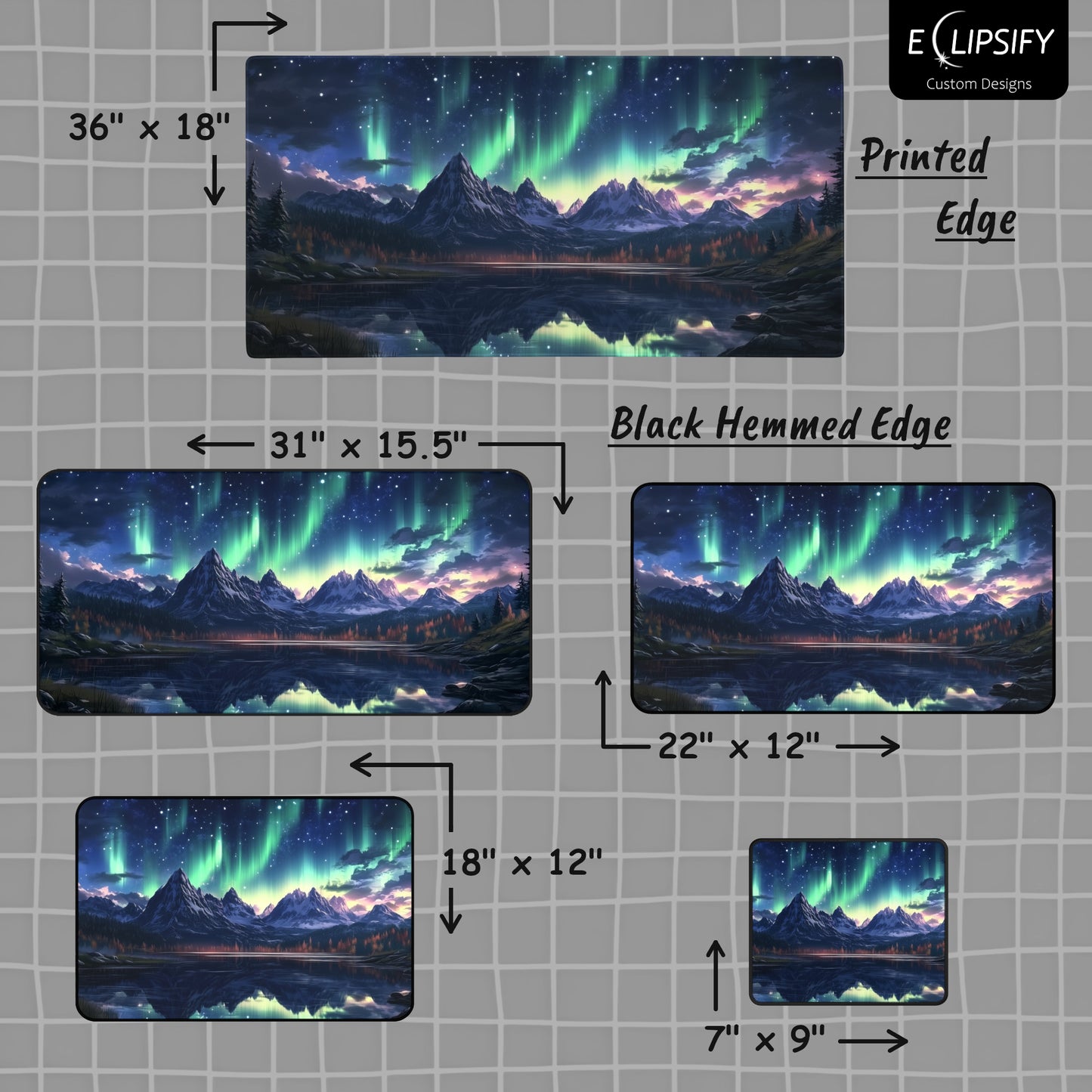 Auora: Northern Light Landscape Mouse Pad