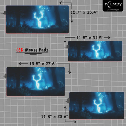Glowing Antlers: Patronus Stag Gaming Mouse Pad