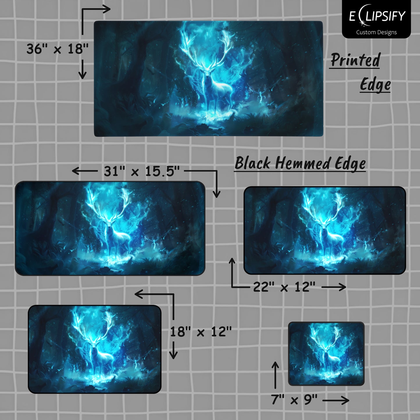Starlit Stag: Patronus Gaming Mouse Pad