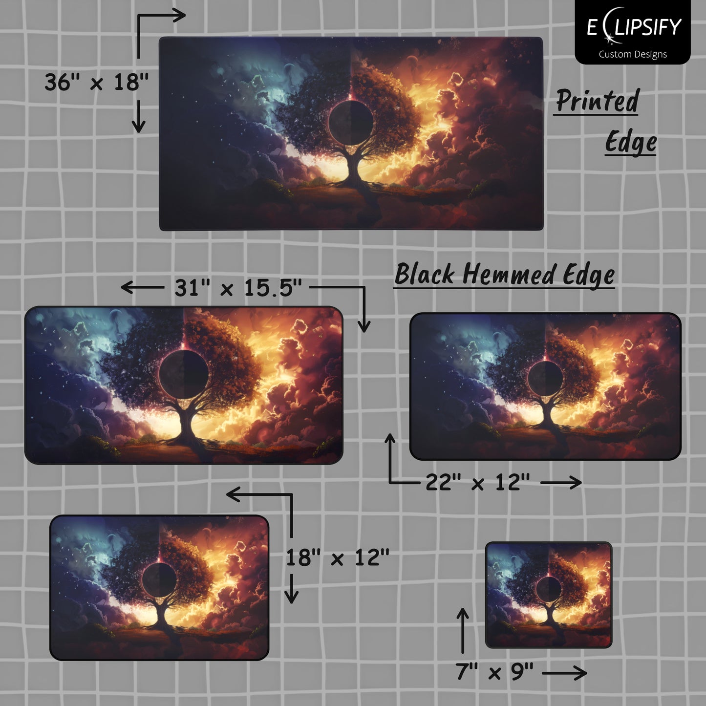 Moonlit Arbor: Tree of Life Gaming Mouse Pad