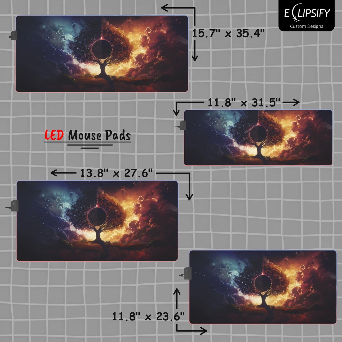 Moonlit Arbor: Tree of Life Gaming Mouse Pad