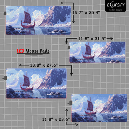 Viking Raid: Pixel Art Mouse Pad
