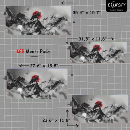 Blood Moon: Wolf Howling Gaming Mouse Pad