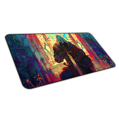 Mosaic Shadow: Assassin Gaming Mouse Pad