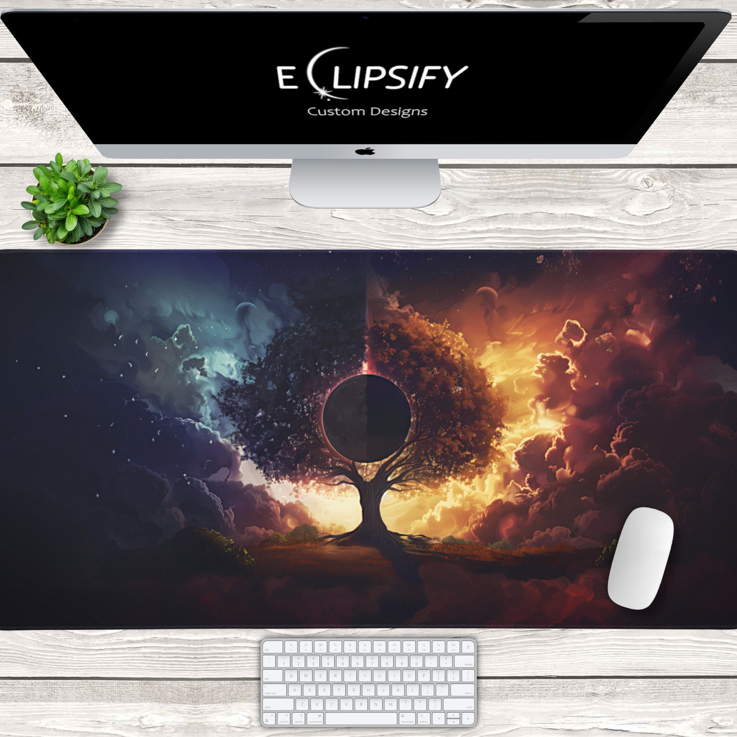Moonlit Arbor: Tree of Life Gaming Mouse Pad