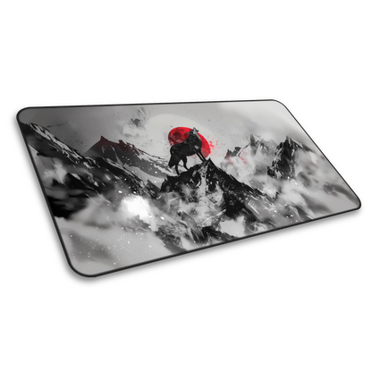 Blood Moon: Wolf Howling Gaming Mouse Pad