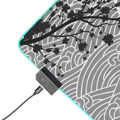 Unity in Contrast: Yin Yang Waves Gaming Mouse Pad