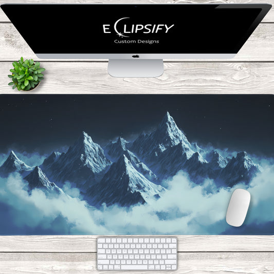 Blue Summits: Mountains Landscape Mouse Pad