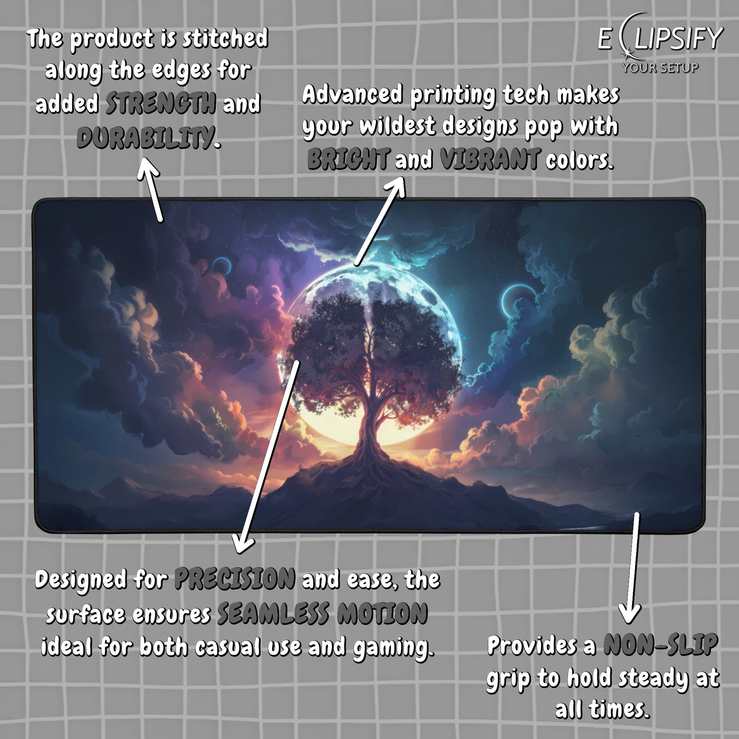 Vibrant Life: Tree of Life Gaming Mouse Pad