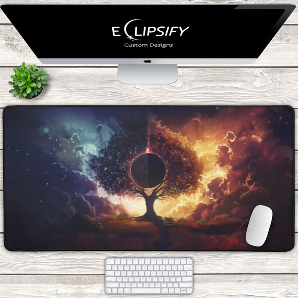 Moonlit Arbor: Tree of Life Gaming Mouse Pad – Eclipsify