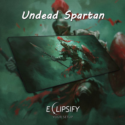 Undead Spartan: Zombie Spartan Gaming Mouse Pad