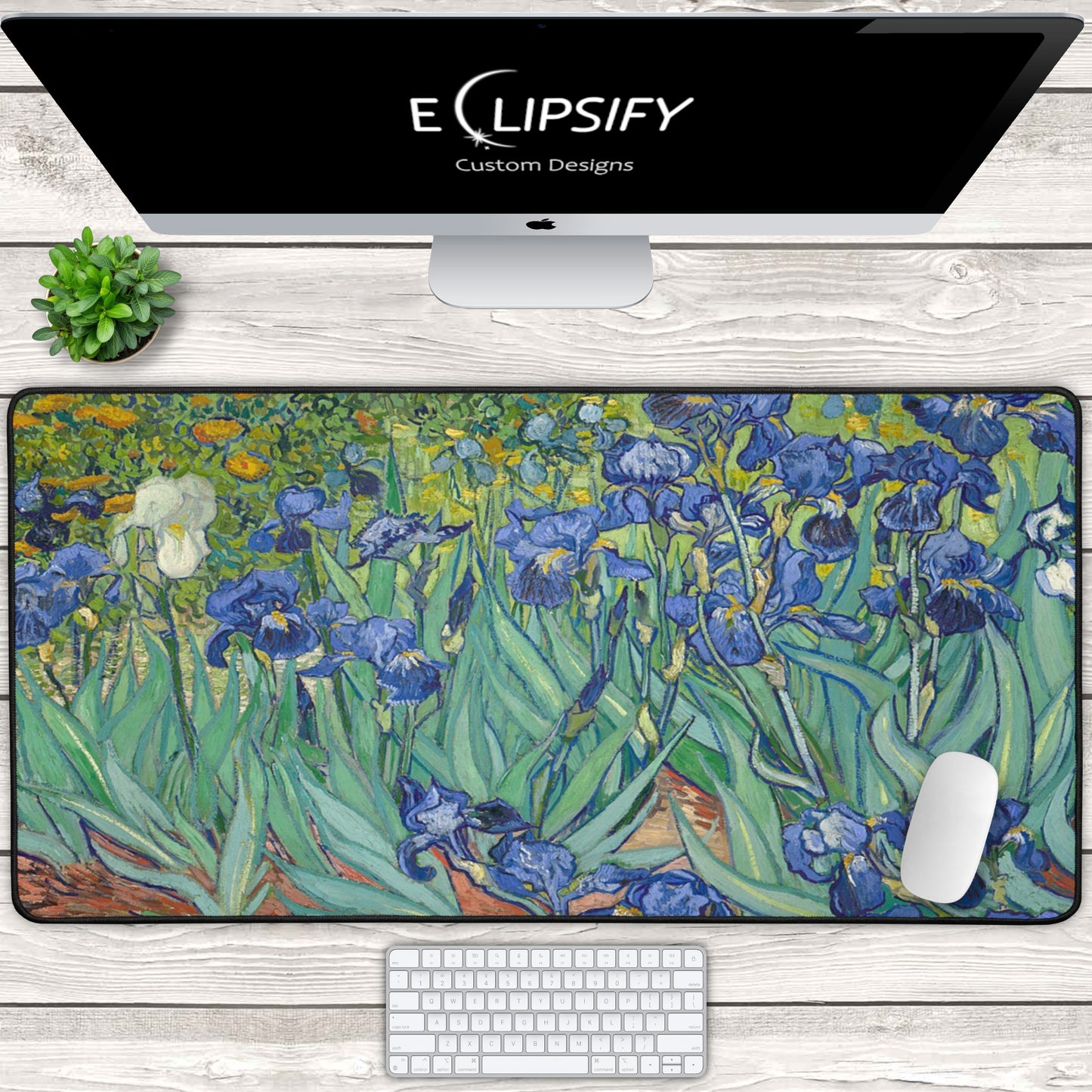 Irises: Vincent Van Gogh Mouse Pad