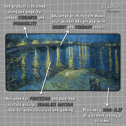 Starry Night Over the Rhone: Vincent Van Gogh Mouse Pad