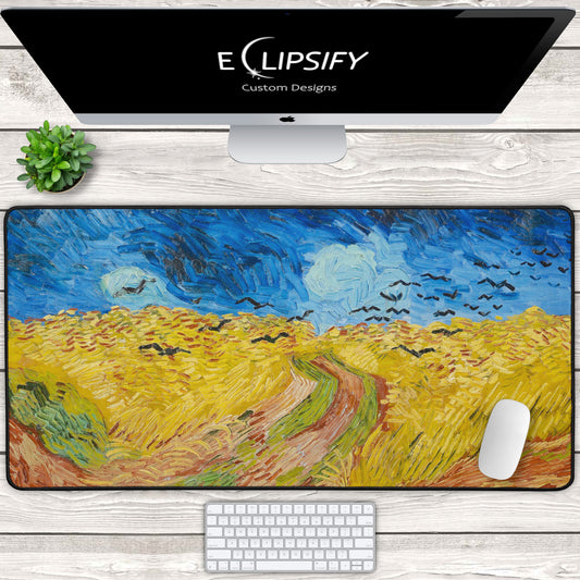 Wheat Field With Crows: Vincent Van Gogh Mouse Pad