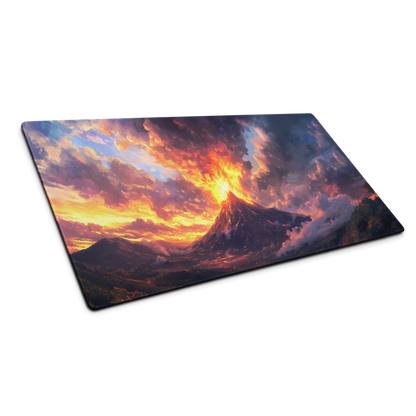 Ember Rift: Volcano Landscape Mouse Pad