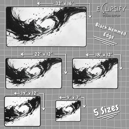 Ink Barrel: Wave Gaming Mouse Pad