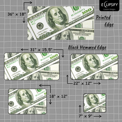 A Hundred Dollars: $100 Money Gaming Mouse Pad