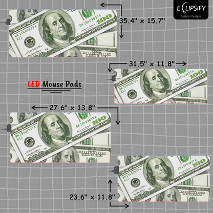 A Hundred Dollars: $100 Money Gaming Mouse Pad